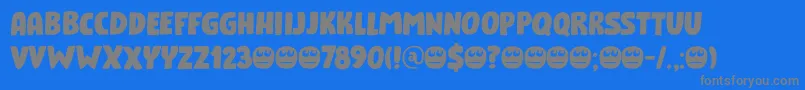 Numpty DEMO Font – Gray Fonts on Blue Background