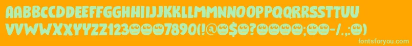 Numpty DEMO Font – Green Fonts on Orange Background