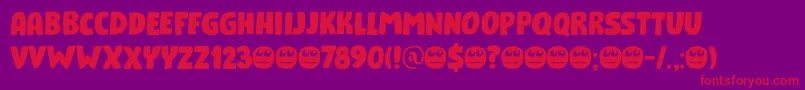 Numpty DEMO Font – Red Fonts on Purple Background