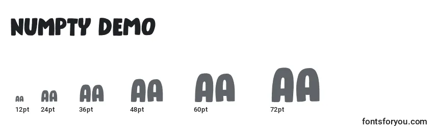 Numpty DEMO Font Sizes