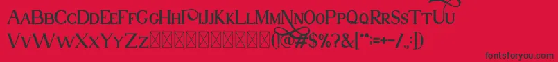 Nuri Free Font – Black Fonts on Red Background
