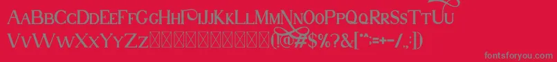 Nuri Free Font – Gray Fonts on Red Background