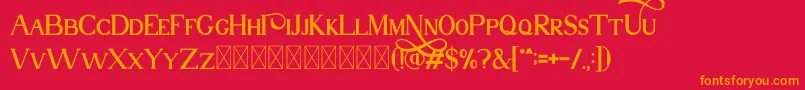 Nuri Free Font – Orange Fonts on Red Background