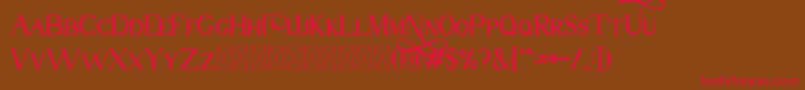 Nuri Free Font – Red Fonts on Brown Background