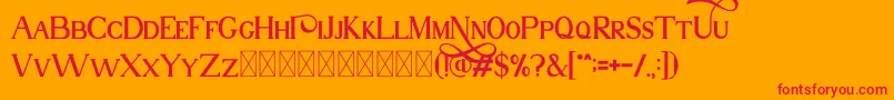 Nuri Free Font – Red Fonts on Orange Background