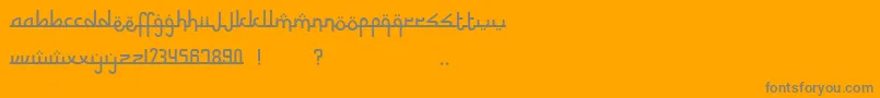 Nurkholis Font – Gray Fonts on Orange Background