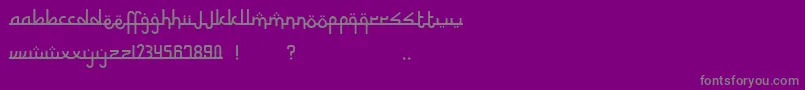 フォントNurkholis – 紫の背景に灰色の文字