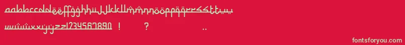 フォントNurkholis – 赤い背景に緑の文字