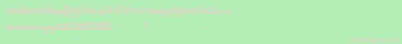 Nurkholis Font – Pink Fonts on Green Background