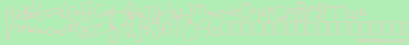 Nursery Tale Font – Pink Fonts on Green Background