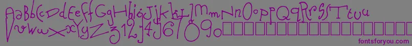 Nursery Tale Font – Purple Fonts on Gray Background