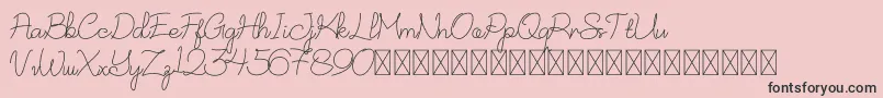 NurSyafinaDemo Font – Black Fonts on Pink Background