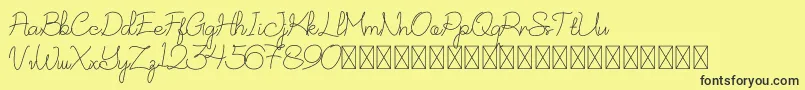 NurSyafinaDemo Font – Black Fonts on Yellow Background