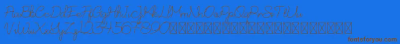 More about NurSyafinaDemo Font NurSyafinaDemo Font – Brown Fonts on Blue Background