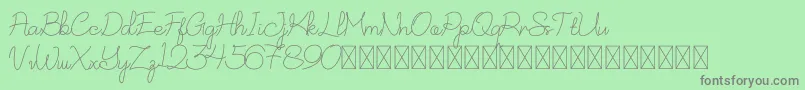 NurSyafinaDemo Font – Gray Fonts on Green Background