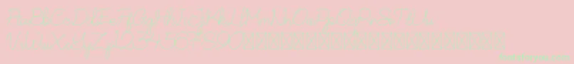 NurSyafinaDemo Font – Green Fonts on Pink Background