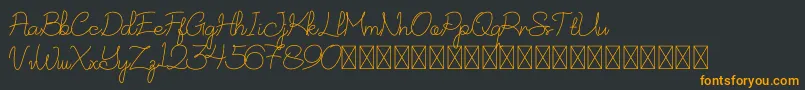 NurSyafinaDemo Font – Orange Fonts on Black Background