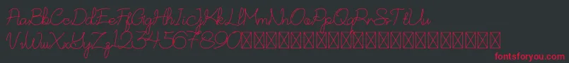 NurSyafinaDemo Font – Red Fonts on Black Background