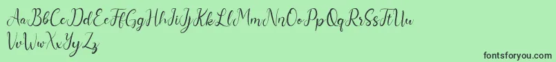 Nurul Font – Black Fonts on Green Background