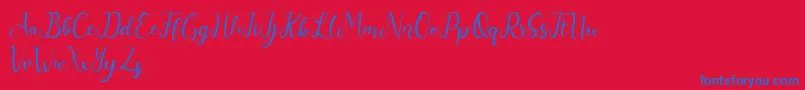 Police Nurul – polices bleues sur fond rouge