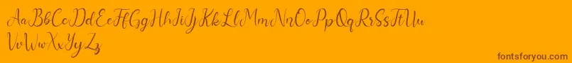 Weitere Informationen zur Nurul-Schriftart Nurul-Schriftart – Braune Schriften auf orangefarbenem Hintergrund