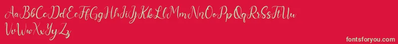 Nurul-Schriftart – Grüne Schriften auf rotem Hintergrund