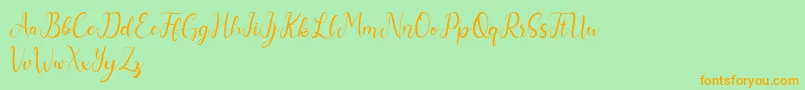 Nurul Font – Orange Fonts on Green Background