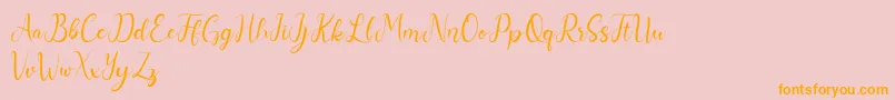 More about Nurul Font Nurul Font – Orange Fonts on Pink Background