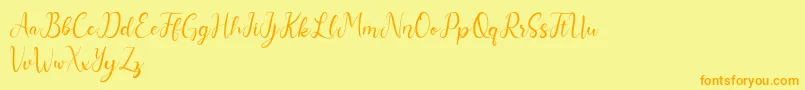 Nurul Font – Orange Fonts on Yellow Background