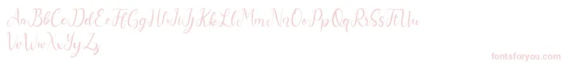 Nurul Font – Pink Fonts on White Background