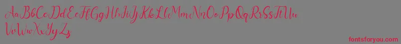 Nurul Font – Red Fonts on Gray Background
