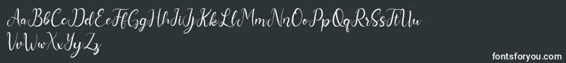 Nurul Font – White Fonts on Black Background