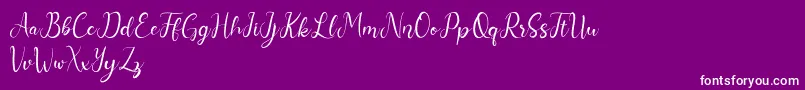Nurul-Schriftart – Weiße Schriften auf violettem Hintergrund