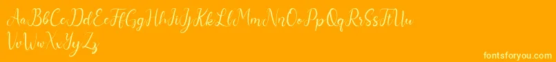Nurul Font – Yellow Fonts on Orange Background