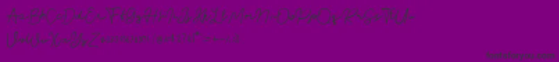 Nusapenida Signature Font – Black Fonts on Purple Background