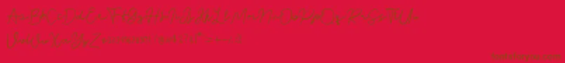 fuente Nusapenida Signature – Fuentes Marrones Sobre Fondo Rojo