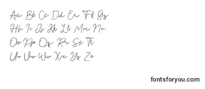 Nusapenida Signature-fontti