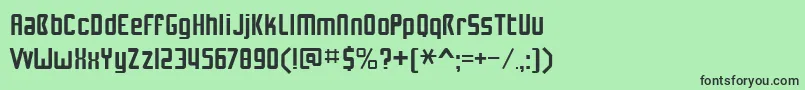 NUWAB    Font – Black Fonts on Green Background