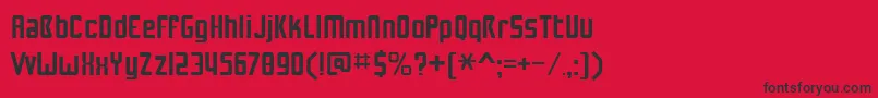NUWAB    Font – Black Fonts on Red Background