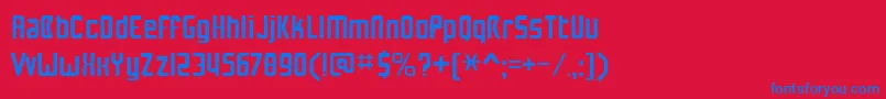 NUWAB    Font – Blue Fonts on Red Background