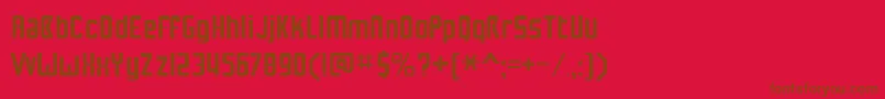 NUWAB    Font – Brown Fonts on Red Background