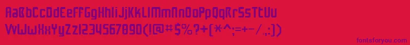NUWAB    Font – Purple Fonts on Red Background