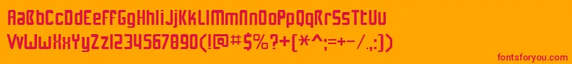 NUWAB    Font – Red Fonts on Orange Background