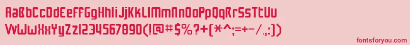 NUWAB    Font – Red Fonts on Pink Background