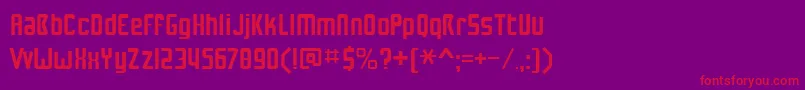 NUWAB    Font – Red Fonts on Purple Background