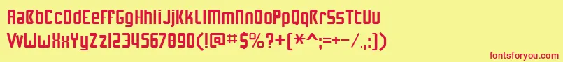 NUWAB    Font – Red Fonts on Yellow Background