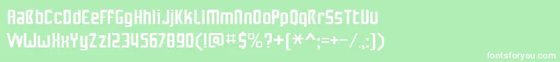 NUWAB    Font – White Fonts on Green Background