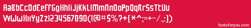 フォントNUWAB    – 赤い背景に白い文字