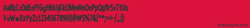 フォントnWorder – 赤い背景に黒い文字