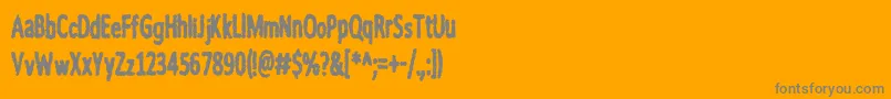 フォントnWorder – オレンジの背景に灰色の文字